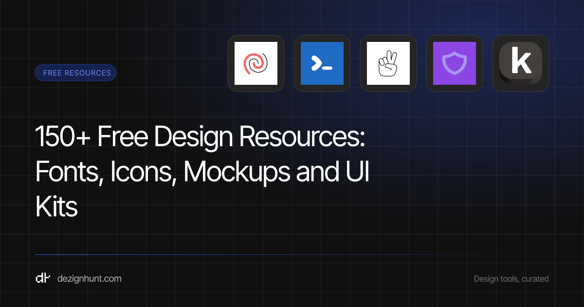 150+ Free Design Resources: Fonts, Icons, Mockups and UI Kits — DezignHunt